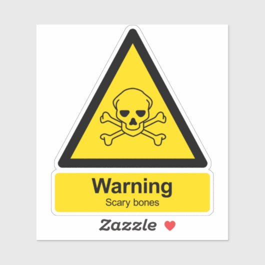 Aufkleber für beängstigende Knochen (Blatt)
