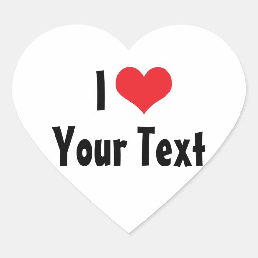 Aufkleber für benutzerdefinierte I-Liebe (Vorderseite)