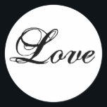 Aufkleber für benutzerdefinierte Lieben für Gastge<br><div class="desc">Elegante Aufkleber für Hochzeiten, Umschlag Aufkleber und Gastgeschenk Hochzeit. Passen Sie die Farbe der Schrift und den Hintergrund an.</div>