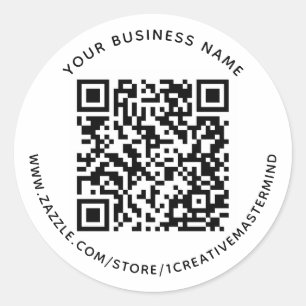 Aufkleber für benutzerdefinierte QR-Codes und Text