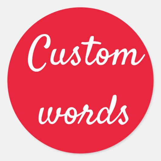 Aufkleber für benutzerdefinierte Wörter (Vorderseite)