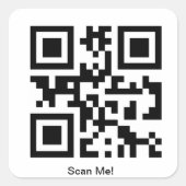 Aufkleber für benutzerdefinierten QR-Code (Vorderseite)