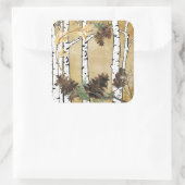 Aufkleber für Birkenbaum und Kiefernknochen (Tasche)