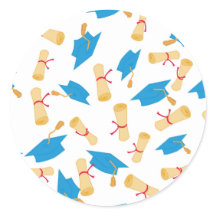 Aufkleber für Blau- und Gold-Abschluss