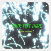 Aufkleber für blaue Neonleuchte Party (Vorderseite)