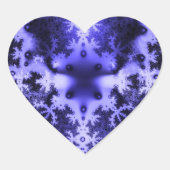 Aufkleber für blaues Fraktal (Vorderseite)