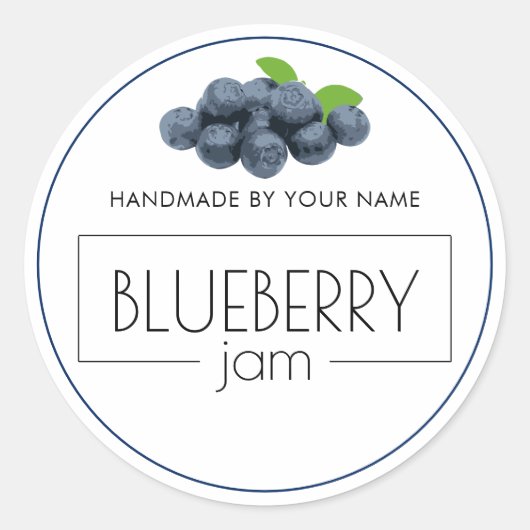 Aufkleber für Blueberry-Marmelade (Vorderseite)