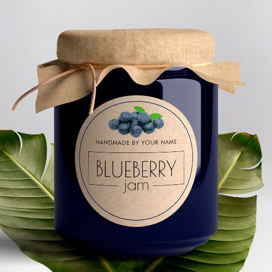 Aufkleber für Blueberry-Marmelade