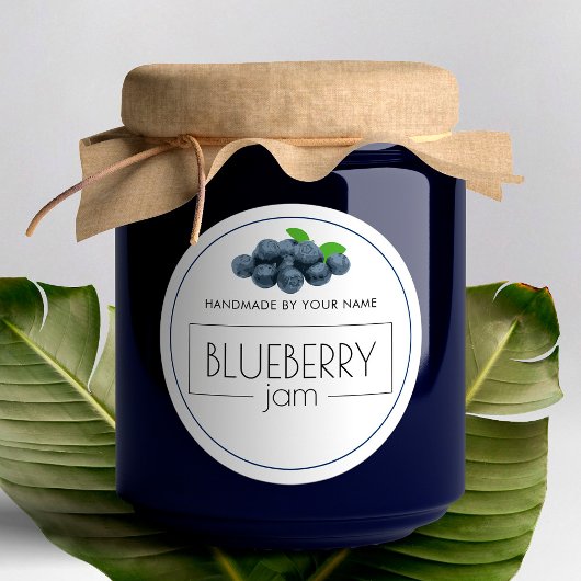 Aufkleber für Blueberry-Marmelade