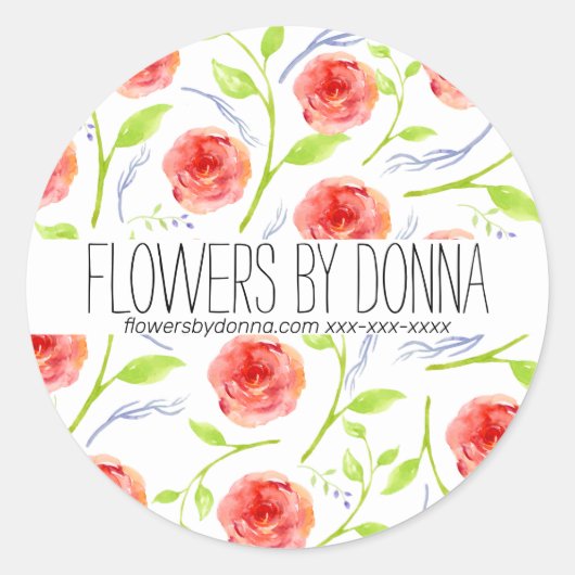 Aufkleber für Blume (Vorderseite)