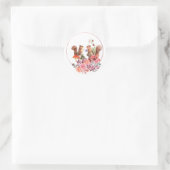 Aufkleber für Blume und Eichhörnchen (Tasche)