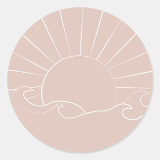 Aufkleber für Bohemische Sonne und Wellen