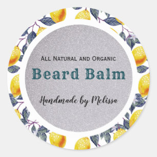 Aufkleber für botanische Bart Balm-Produkte der Pe