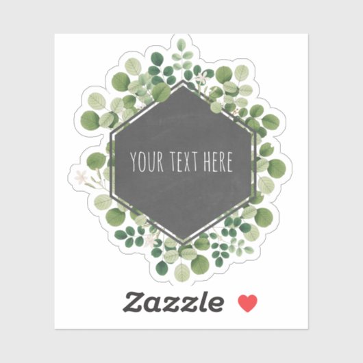 Aufkleber für Botanische Grünpflanzen (Blatt)