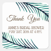 Aufkleber für botanisches Brautparty (Vorderseite)