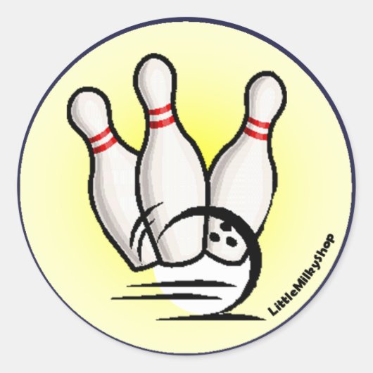 Aufkleber für Bowling-Buttone (Vorderseite)