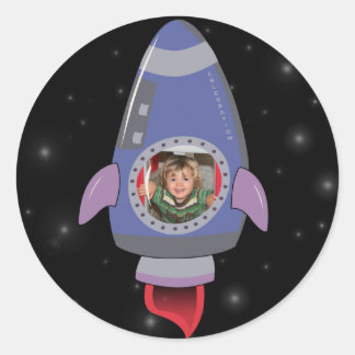Aufkleber für Boys Space Rocket Ship School