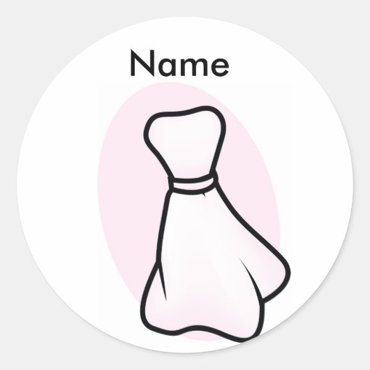 Aufkleber für Brautparty-Name (Vorderseite)