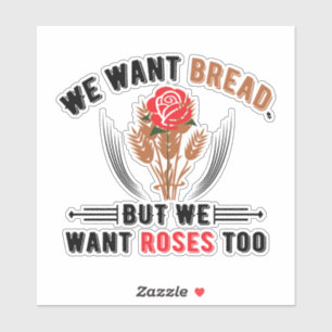 Aufkleber für Brot und Rose