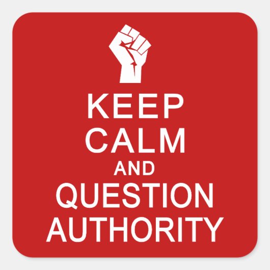 Aufkleber für Calm & Question Authority behalten (Vorderseite)