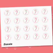 Aufkleber für Candy Cane Rot und Weiße Rücksendead