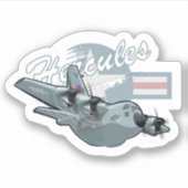 Aufkleber für Cartoon Flugzeug (Vorderseite)