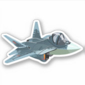 Aufkleber für Cartoon Flugzeug (Vorderseite)
