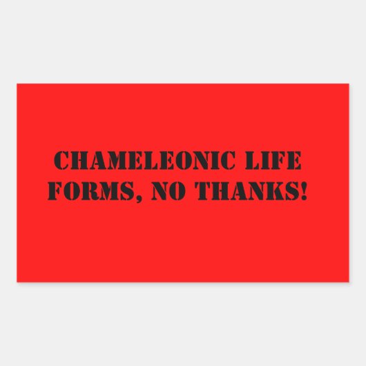 Aufkleber für Chameleonic Life Forms (Vorderseite)
