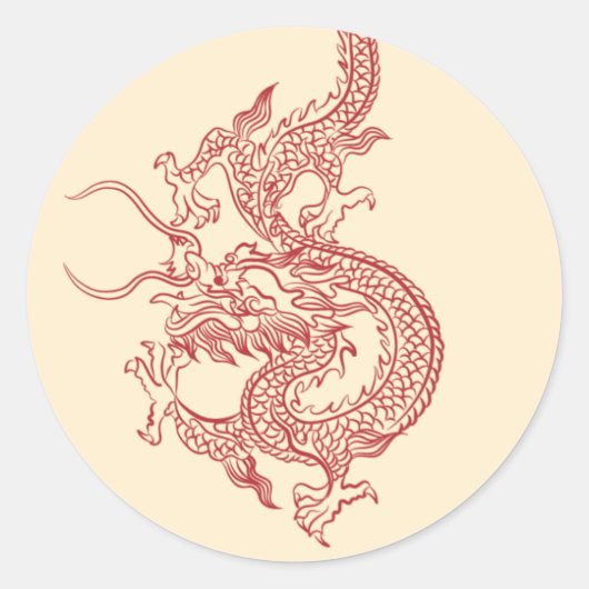 Aufkleber für chinesische Drachen (Vorderseite)