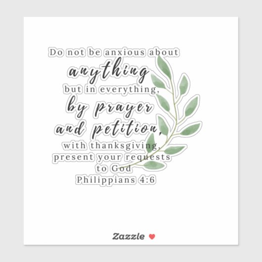 Aufkleber für Christliche Verse von Philipians - N (Blatt)