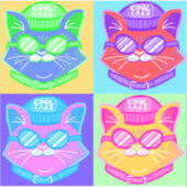 Aufkleber für coole Katzen (Vorderseite)