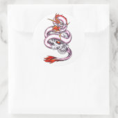 Aufkleber für coolen Kristalldrachen und Schädel (Tasche)