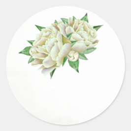 Aufkleber für Cream Peony-Gastgeschenk Hochzeiten