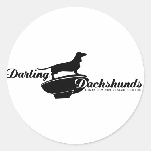 Aufkleber für Dackeln (Vorderseite)