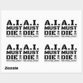 Aufkleber für das A.I.-Logo (Military Schriftart) (Blatt)