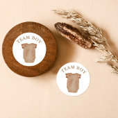 Aufkleber für das Abstimmungsergebnis im Party für