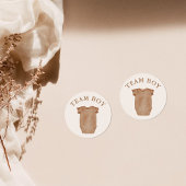 Aufkleber für das Abstimmungsergebnis im Party für