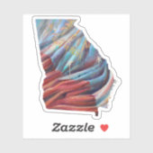 Aufkleber für das Anbringen von Flaggen in Georgie (Blatt)