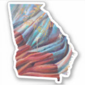 Aufkleber für das Anbringen von Flaggen in Georgie (Vorderseite)