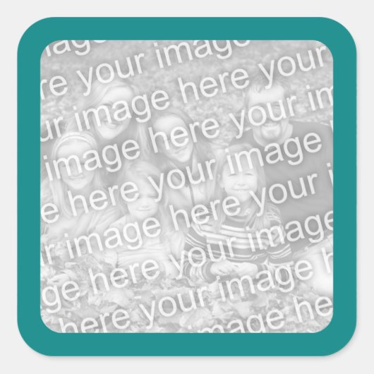 Aufkleber für das aquamarine Foto (Vorderseite)