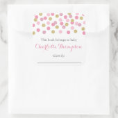 Aufkleber für das Baby-Buchzeichen in Rosa und Gol (Tasche)