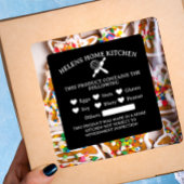 Aufkleber für das Backbäckerchen "Black Allergy Al