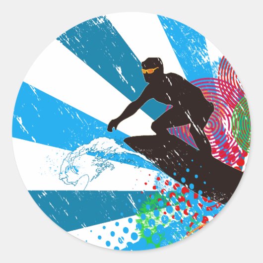 Aufkleber für das beängstigende Surfer (Vorderseite)