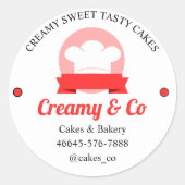 Aufkleber für das benutzerdefinierte Backen (Vorderseite)