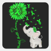 Aufkleber für das Bewusstsein für psychische Gesun (Vorderseite)