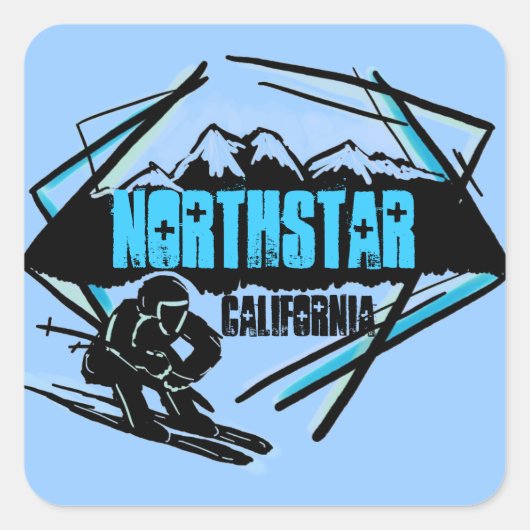 Aufkleber für das blaue Skigo von Northstar Califo (Vorderseite)