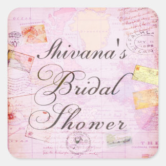 Aufkleber für das Brautparty von Reisethemen