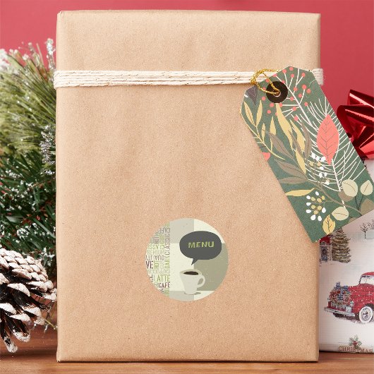 Aufkleber für das Coffee House-Menü