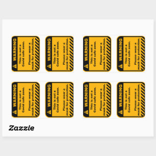 Aufkleber für das Covid-Bereich