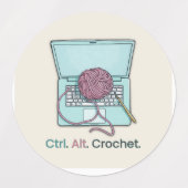 Aufkleber für das Crochet-Label (Design 2)